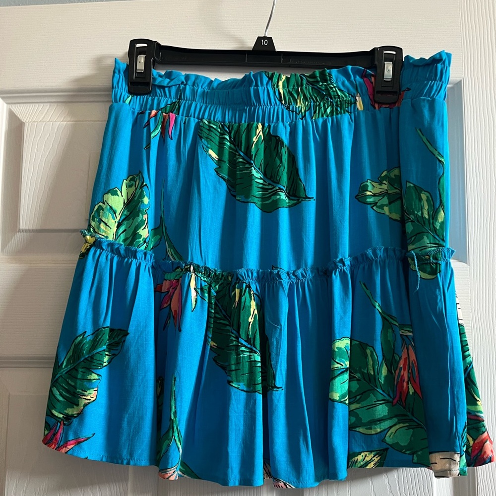 SO tropical print skirt